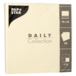 PAPSTAR lunch servetten 32x32 cm, 3-laags, champagne kleur