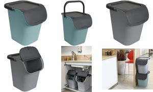 EDA sorteerbak TriHome 40 liter, cementgrijs/antraciet