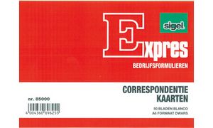 Sigel correspondentiekaarten A6 liggend wit 200 gram