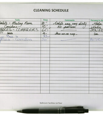 Zelfklevende notitieblokhouder