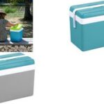 EDA koelbox kunststof 35 liter grijs/laguneblouw