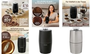 BOMANN koffiemolen KSW 6089 CB, 150W, roestvrijstaal