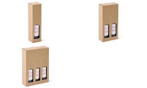 ColomPac wijnpresentatiedoos bruin voor 2 flessen