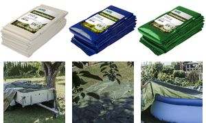 AGRIplus dekzeil met ogen, 6 x 8 m, blauw, 250 g/m²