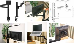 UNiLUX Monitorarm AXIO met tafelklem, zwart