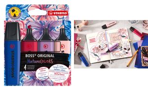 STABILO Markeerstift BOSS ORIGINAL NatureCOLORS, etui met 4 stuks