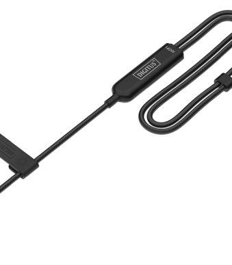 DIGITUS USB-C 2-in-1 oplaadkabel, 140 W, 1,8 m, zwart
