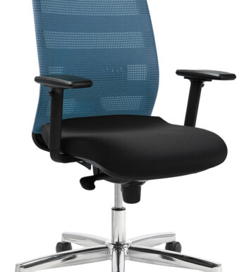 Topstar Airpoint II bureaustoel, zwart/petrolblauw