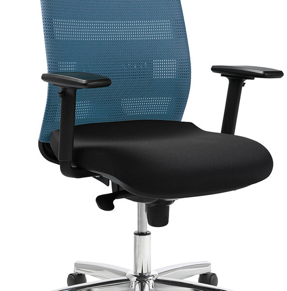 Topstar Airpoint II bureaustoel, zwart/petrolblauw