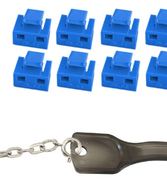 shiverpeaks RJ45-poortblocker met sleutel, blauw