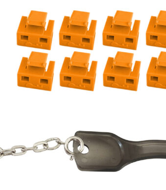 shiverpeaks RJ45 Poortblocker met sleutel, oranje