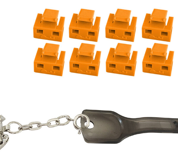 shiverpeaks RJ45 Poortblocker met sleutel, oranje