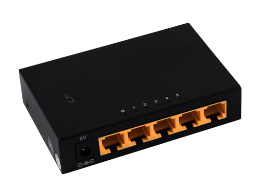 shiverpeaks Netwerk Switch, 5 poorten, 1 Gigabit, zwart