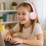 LogiLink BT 5.4 Kinder Headset Music Buddies, roze