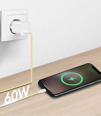 LogiLink USB 2.0 kabel, USB-A naar USB-C stekker, 1,0 m, geel