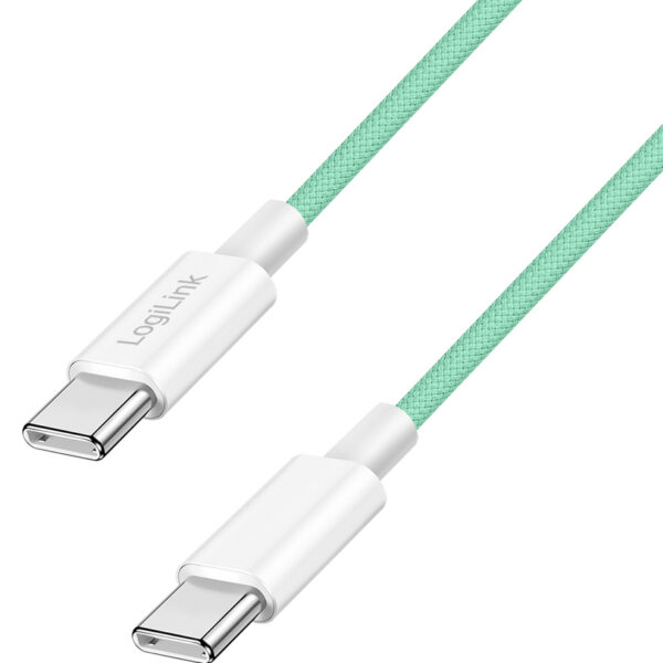LogiLink USB 2.0 kabel, USB-C naar USB-C stekker, 0,5 m, groen