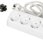 DIGITUS Stekkerdoos 3-voudig met 3x USB, wit