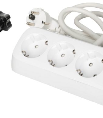 DIGITUS Stekkerdoos 3-voudig met 3x USB, wit