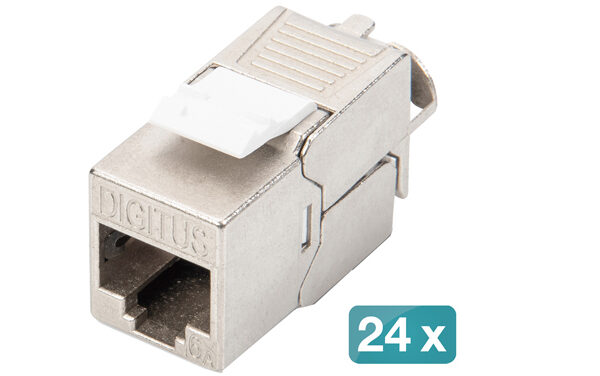 DIGITUS 19" Modulair Patch Panel, 24-poorts, geïnstalleerd