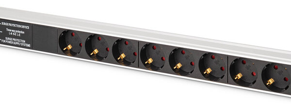 DIGITUS 19" stekkerdoos, aluminium profiel, 9-voudig