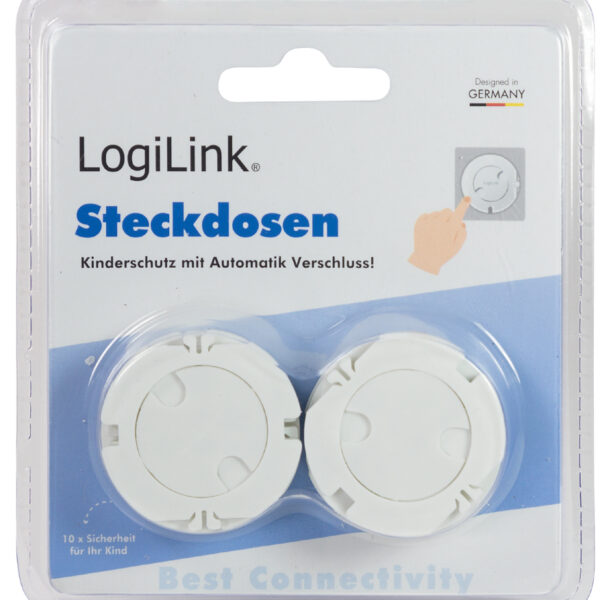 LogiLink beveiligingskap stopcontacten met automatische sluiting, set van 10 stuks