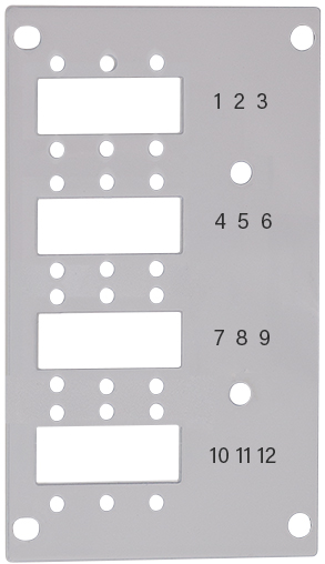 LogiLink frontpaneel voor splitsverdeelkast, geschikt voor 12 poorten