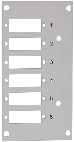 LogiLink frontpaneel voor splitsverdelerkast, geschikt voor 6 poorten