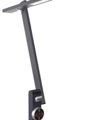 PAPERFLOW LED-bureaulamp BENTO met standvoet, grijs-metallic