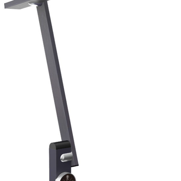 PAPERFLOW LED-bureaulamp BENTO met standvoet, grijs-metallic