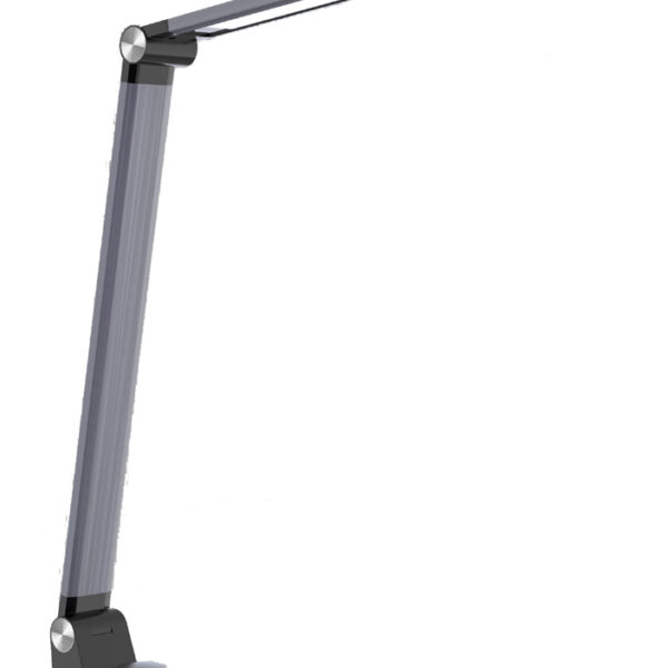 PAPERFLOW LED-bureaulamp JOA met standvoet, grijs-metallic