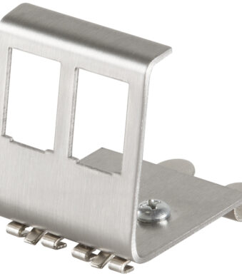 Logikabel rails-adapter voor 2 keystonemodules, metaal