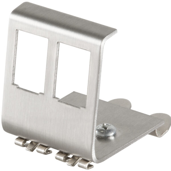 Logikabel rails-adapter voor 2 keystonemodules, metaal