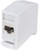 LogiLink DIN-rail adapter met 1 keystone module, lichtgrijs