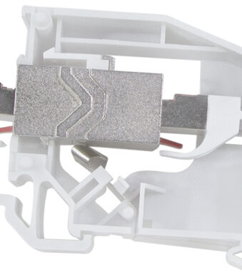 LogiLink DIN-rail adapter met 1 keystone module, lichtgrijs