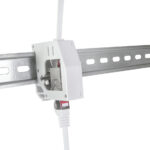 LogiLink DIN-rail adapter met 1 keystone module, lichtgrijs