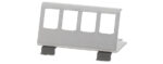 LogiLink DIN-rail houder voor 4 Keystone modules, RVS