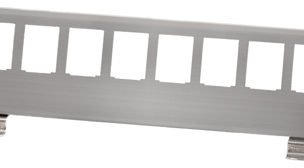 LogiLink DIN-rail houder voor 8 Keystone modules, RVS