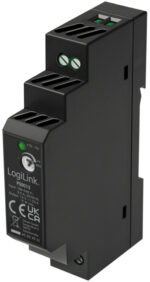 LogiLink Din-railvoeding, 15 watt, 12 volt, zwart