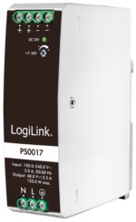 LogiLink Din-railvoeding, 120 Watt, 48 Volt, wit
