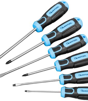 QUANTOOL schroevendraaier set 6-delig, zwart/blauw