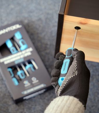 QUANTOOL schroevendraaier set 6-delig, zwart/blauw