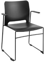 Topstar bezoekersstoel Visit Lite met armlehningen, kunststof, zwart