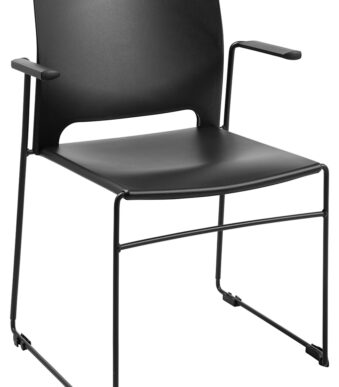 Topstar bezoekersstoel Visit Lite met armlehningen, kunststof, zwart