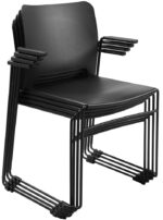 Topstar bezoekersstoel Visit Lite met armlehningen, kunststof, zwart