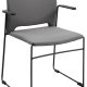Topstar bezoekersstoel Visit Lite met armlehningen, gestoffeerd, grijs