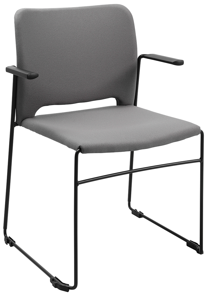 Topstar bezoekersstoel Visit Lite met armlehningen, gestoffeerd, grijs Topstar bezoekersstoel Visit Lite met armlehningen, gestoffeerd, grijs