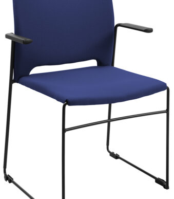 Topstar bezoekersstoel Visit Lite met armlehnen, gestoffeerd, blauw