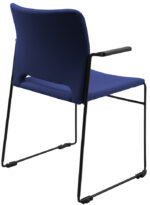 Topstar bezoekersstoel Visit Lite met armlehnen, gestoffeerd, blauw