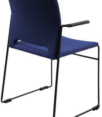 Topstar bezoekersstoel Visit Lite met armlehnen, gestoffeerd, blauw