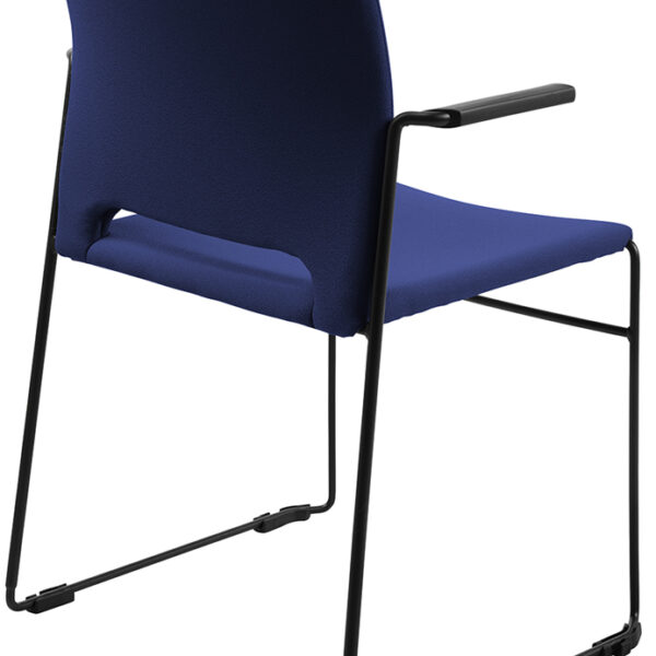 Topstar bezoekersstoel Visit Lite met armlehnen, gestoffeerd, blauw